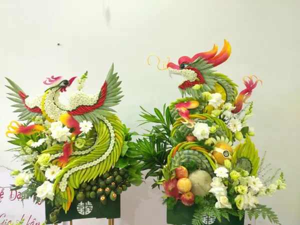 5 mâm quả rồng phụng tone xanh - Hình ảnh 2