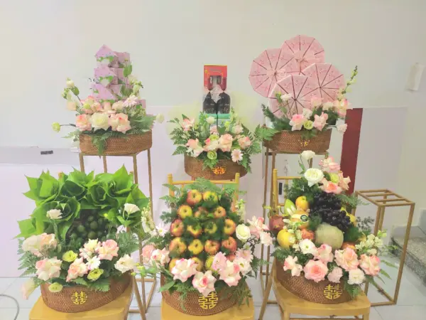 6 Mâm quả hiện đại tone hồng